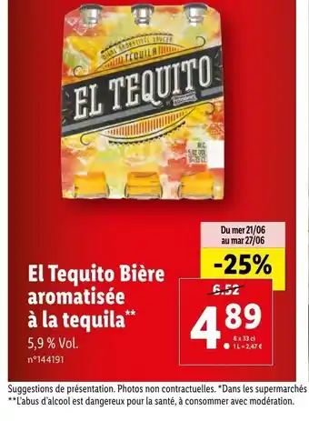 El Tequito Bière aromatisée à la tequila**
