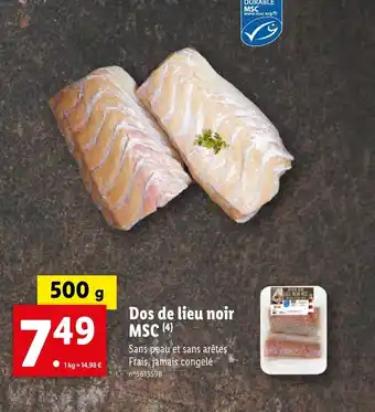 Lidl Dos de lieu noir MSC (4) offre