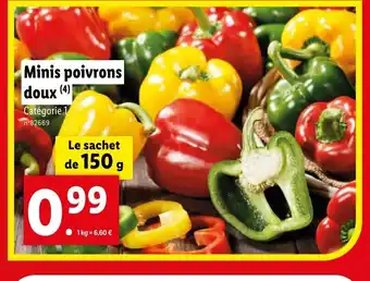 Lidl Minis poivrons doux (4) Catégorie 1 offre