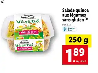 Lidl Salade quinoa aux légumes sans gluten (²) offre