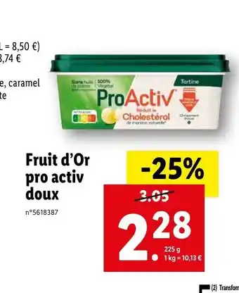 Lidl Fruit d'Or pro activ doux offre