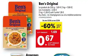 Lidl Ben's Original offre