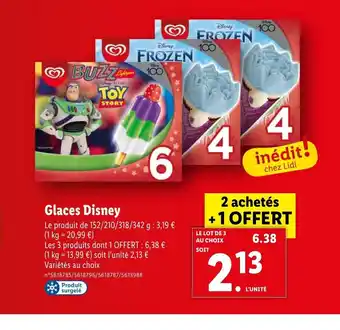 Lidl Glaces Disney offre
