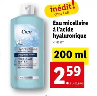 Lidl Eau micellaire à l'acide hyaluronique offre