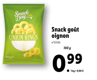 Lidl Snack goût oignon offre