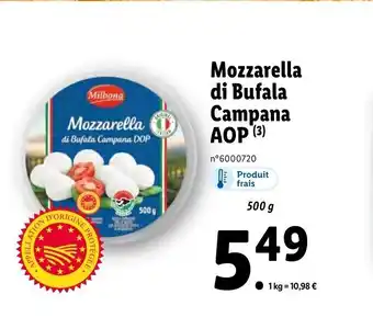 Lidl Mozzarella di Bufala Campana AOP (3) offre