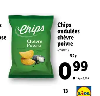 Lidl Chips aromatisées au cheddar offre