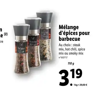 Lidl Mélange d'épices pour barbecue offre