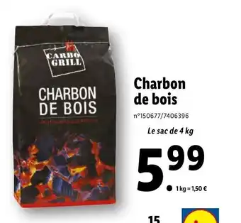 Lidl Charbon de bois offre