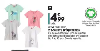 ALDI 2 T-Shirts d'équitation offre