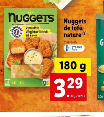 Lidl Nuggets de tofu nature (2) offre