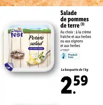Lidl Salade de pommes de terre (3) offre