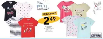 Stokomani Mes petits cailloux / lili marelle le tee-shirt enfant offre