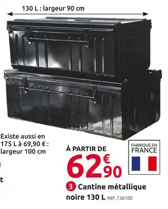 Mr Bricolage Cantine noire 130 l offre