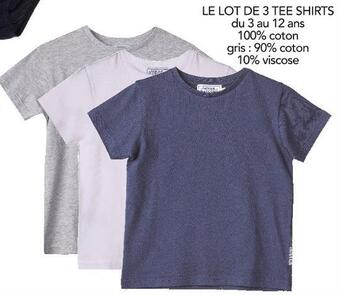 Stokomani La fabrique des garçons le lot de 3 tee shirts offre