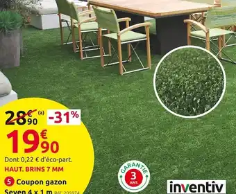 Mr Bricolage Inventiv coupon gazon seven offre