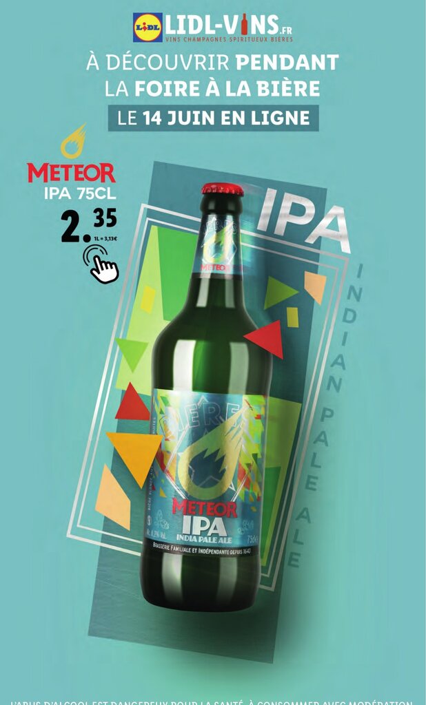 Promo METEOR IPA 75CL chez Lidl
