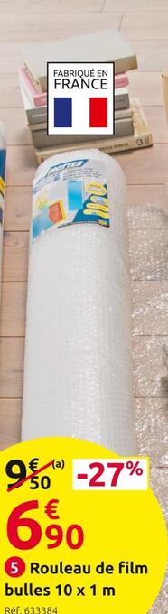 Mr Bricolage Rouleau de film bulles offre