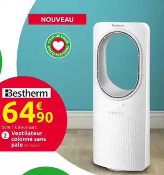 Mr Bricolage Bestherm ventilateur colonne sans pale offre