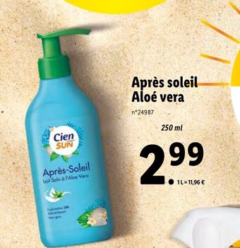 Lidl Après-Soleil Aloé vera offre