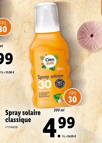Lidl Spray solaire classique offre
