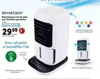 Lidl Rafraîchisseur d'air de table avec fonction vaporisation offre