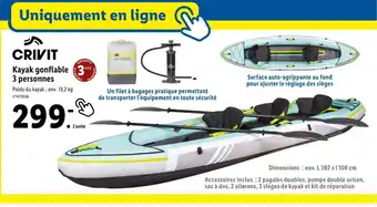 Lidl Kayak gonflable 3 3 personnes offre