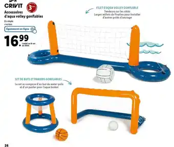 Lidl Accessoires d'aqua volley gonflables offre