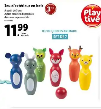 Lidl Jeu d'extérieur en bois offre