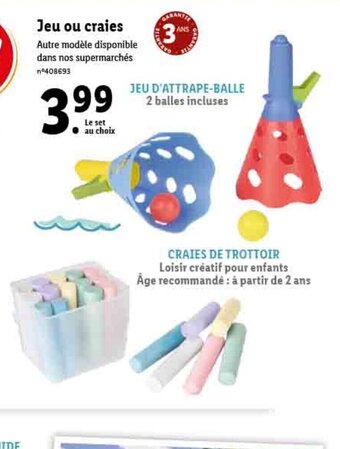 Lidl Jeu ou craies Autre modèle disponible dans nos supermarchés offre