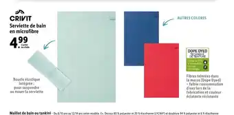 Lidl CRIVIT Serviette de bain en microfibre offre