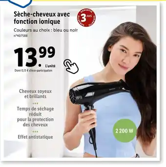 SĂšche-cheveux avec fonction ionique