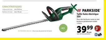 Lidl III PARKSIDEⓇ Taille-haies électrique 20V offre