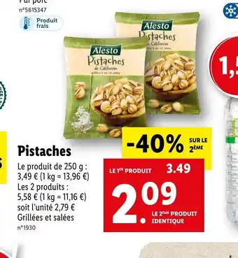 Lidl Pistaches offre