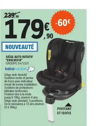 E.Leclerc Siège-auto Rotatif offre