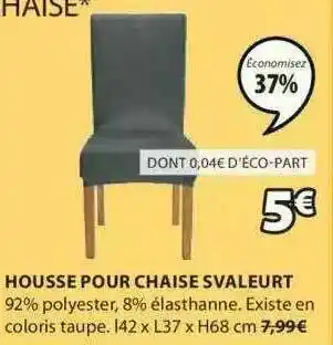 JYSK Housse Pour Chaise Svaleurt offre