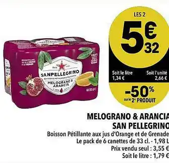 Supeco Melograno & Arancia San Pellegrino offre