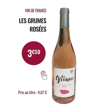 Nicolas Vin de france les grumes rosées offre