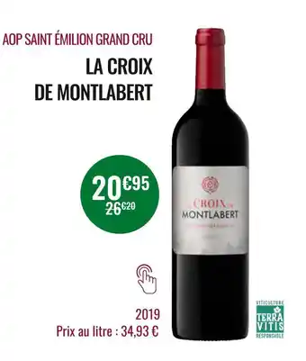 Nicolas La croix de montlabert aop saint émilion grand cru 2019 offre