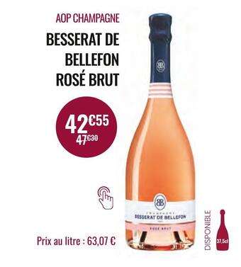 Nicolas Besserat de bellefon aop champagne offre