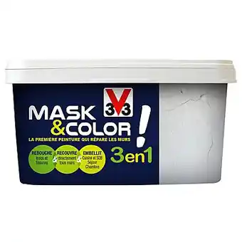 Castorama Peinture de rénovation multi-supports v33 mask & color fleur de sel mat 5l offre