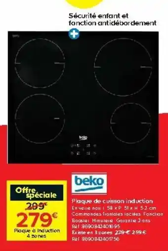 Castorama Plaque de cuisson induction offre