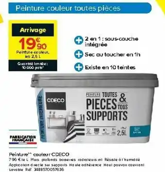 Castorama Peinture couleur CDECO offre