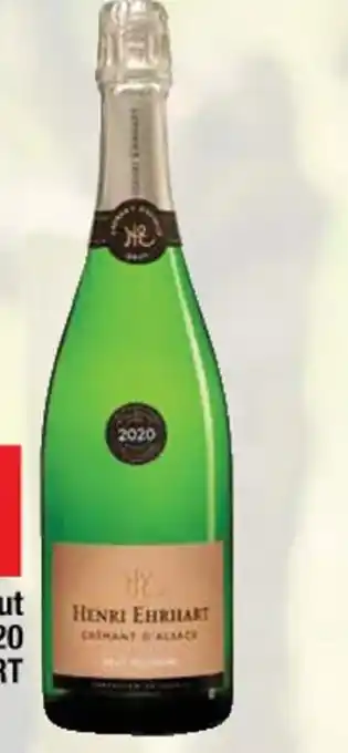 (¹)Crémant Brut millésimé 2020 HENRI EHRHART