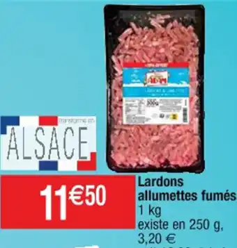 Cora x Carrefour Lardons Allumettes Fumes 1kg offre