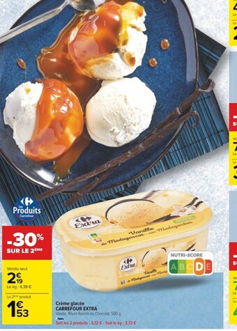 Carrefour Crème glacée CARREFOUR EXTRA offre