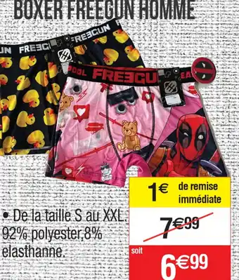 Cora x Carrefour BOXER FREEGUN HOMME offre