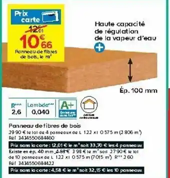 Castorama Panneau de tibres de bois offre