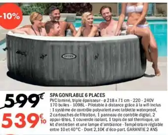 La Foir'Fouille SPA GONFLABLE 6 PLACES offre