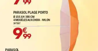 La Foir'Fouille PARASOL PLAGE PORTO Ø 155 XH 190 CM offre